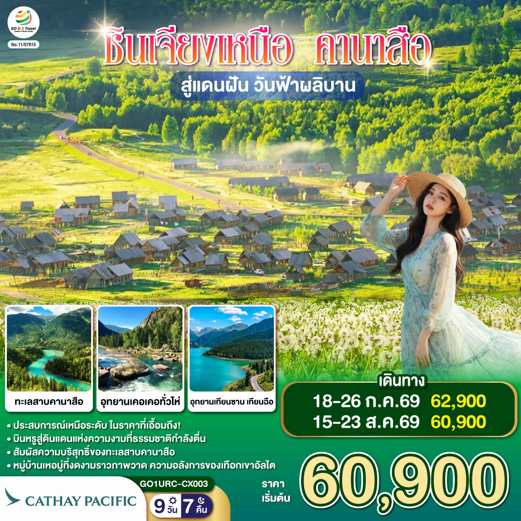 ตามรอยฝัน… สู่สวรรค์ซินเจียง | เทียนซานใส เทียนฉือฟ้าโอบใจ | หมอกบางไหล โอบเงาเขาเงียบงาม | ตู้ซานจื่อ ผ่านไร่ปิงถวนสุดตา| นครปีศาจอูเหอ รูปหินช่างพิศวงคราม | คาราเมย์ บ่อน้ำมันใต้ผืนทราย | เบอร์จิ้น เคียงอัลไตในอ้อมกอด | ป่าเบิร์ชพรมเส้นทางชวนให้เดิน | คานาสือ—สวรรค์สรรสร้างให้ใฝ่ฝันตลอด
| หอส่องมัจฉา มุมมองพาโนรามาแสนถนัด | น้ำครามจัด กระจกเงาฟ้าและภูผา | อ่าวจันทราโค้งอ่อนขานขอบฟ้า | อ่าวมังกรซ่อนนัยกลางหุบเขา | อ่าวเทพเจ้าไข่มุกพราวพร่าเงา | นิทานเล่ากลางธารสีมรกต | บ้านตูวา กระท่อมไม้กลางทุ่งหญ้า | ควันไฟจางยามเช้าพาใจหาย | เหอมู่หมอกขาวไหลเป็นสายบท | ข้ามสะพานไม้ ฟังธารารดเพลงเย็น | ย่ำสนธยาเบอร์จิ้น หาดห้าสีเรืองรอง | แดง–ส้ม–ทอง แต้มหน้าผาเมื่อแสงเอน | เค่อเค่อซูหลี่ ทุ่งกกโยกไหวเป็นคลื่นเส้น | ค็อกโกเตย์ เหนือแคนยอนเออร์ทีชกว้างไกล | เสินจงซานตั้งเด่นดังระฆังคว่ำ | ตำนานย้ำรักคาซัคกลางหทัย | กู๋เอ่อร์ปานถง ทะเลทรายมีพุ่มไม้ | ฝังรากไว้ท้าแรงลมกลางเม็ดทราย